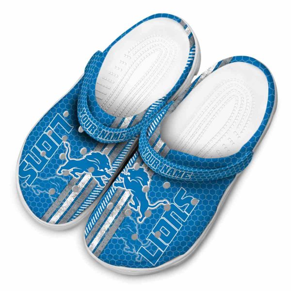 Custom Detroit Lions Contrasting Stripes Crocs Trendy