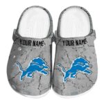 Custom Detroit Lions Cracked Texture Clog 1 Custom Detroit Lions Cracked Texture Crocs Best selling