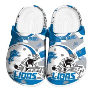 Custom Detroit Lions Football Helmet Crocs Best selling