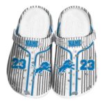 Custom Detroit Lions Pinstripe Pattern Clog 1 Custom Detroit Lions Pinstripe Pattern Crocs Best selling