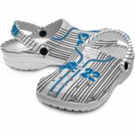 Custom Detroit Lions Pinstripe Pattern Crocs Best selling