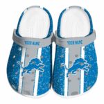 Custom Detroit Lions Vertical Stripes Crocs Best selling