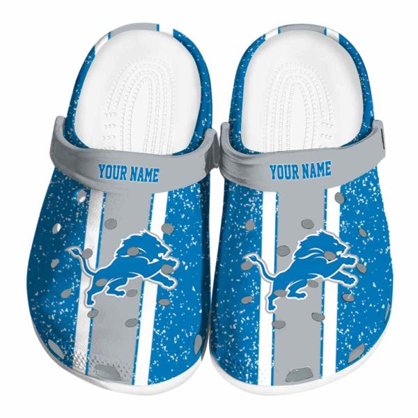 Custom Detroit Lions Vertical Stripes Crocs Best selling