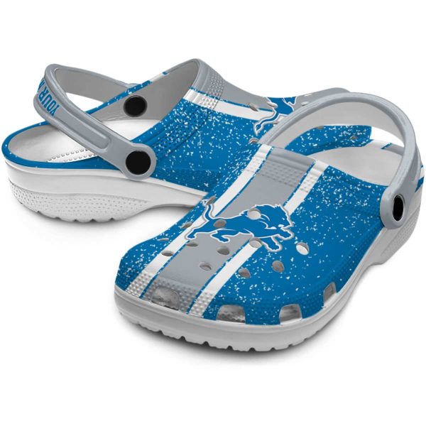 Custom Detroit Lions Vertical Stripes Crocs Latest Model