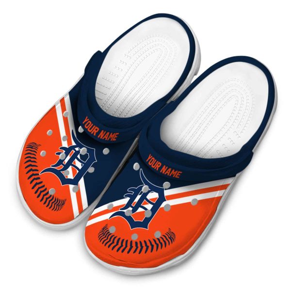 Custom Detroit Tigers Baseball Motif Crocs Trendy