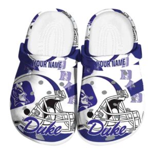 Custom Duke Blue Devils Football Helmet Crocs Best selling
