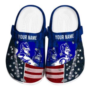 Custom Duke Blue Devils Star Spangled Side Pattern Crocs Best selling
