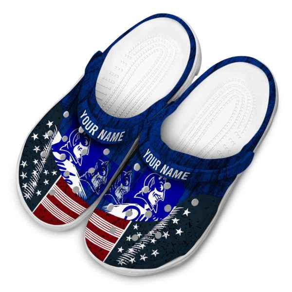Custom Duke Blue Devils Star Spangled Side Pattern Crocs Trendy