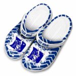 Custom Duke Blue Devils Zigzag Paint Burst Crocs Best selling