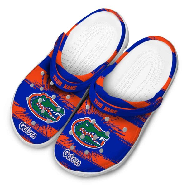 Custom Florida Gators Paint Splatter Graphics Crocs Trendy
