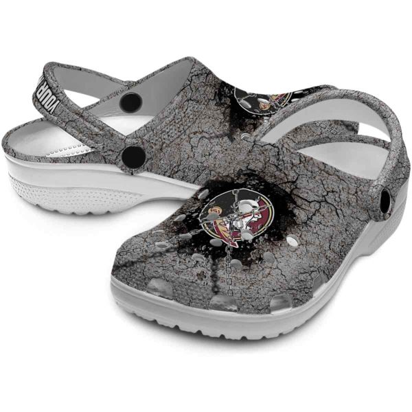 Custom Florida State Seminoles Cracked Ground Texture Crocs Latest Model
