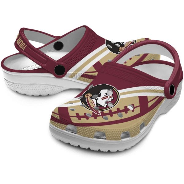 Custom Florida State Seminoles Football Motif Crocs Latest Model