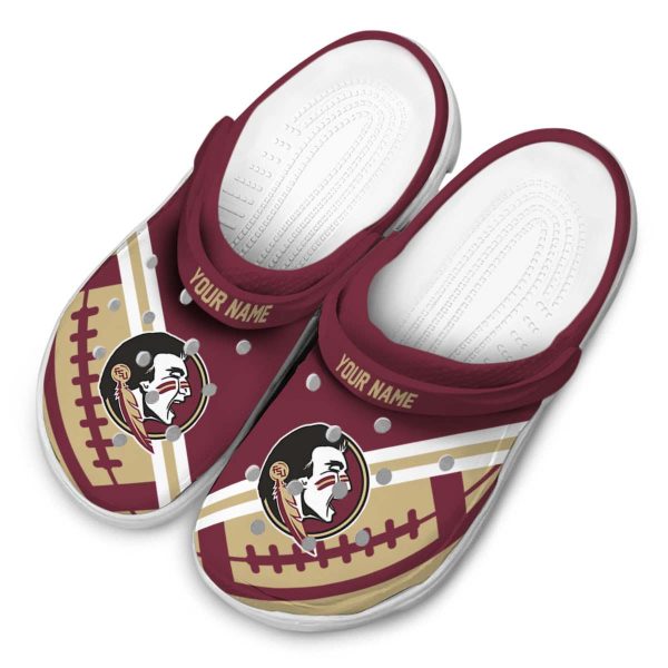 Custom Florida State Seminoles Football Motif Crocs Trendy