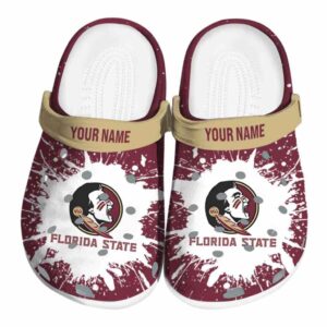 Custom Florida State Seminoles Splash Art Crocs Best selling
