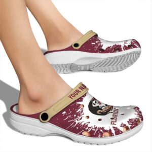 Custom Florida State Seminoles Splash Art Crocs High quality
