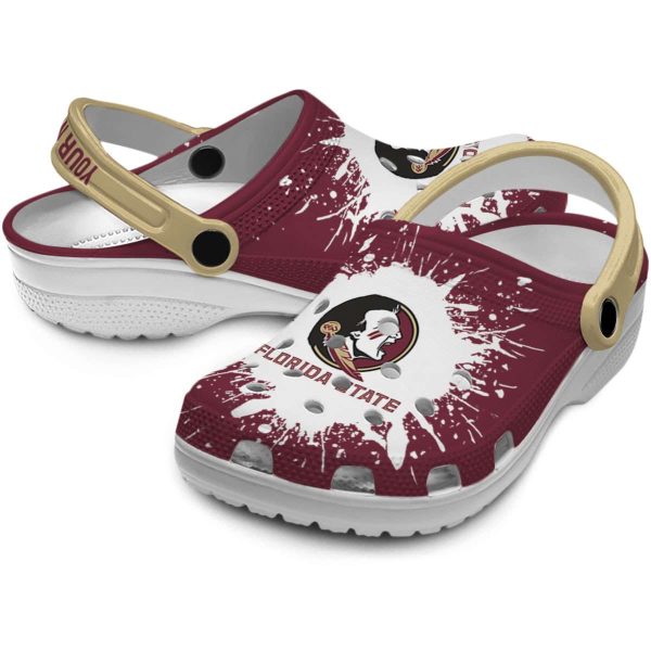 Custom Florida State Seminoles Splash Art Crocs Latest Model