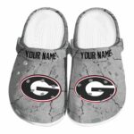 Custom Georgia Bulldogs Cracked Texture Crocs Best selling