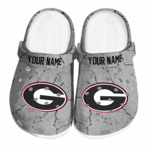 Custom Georgia Bulldogs Cracked Texture Crocs Best selling