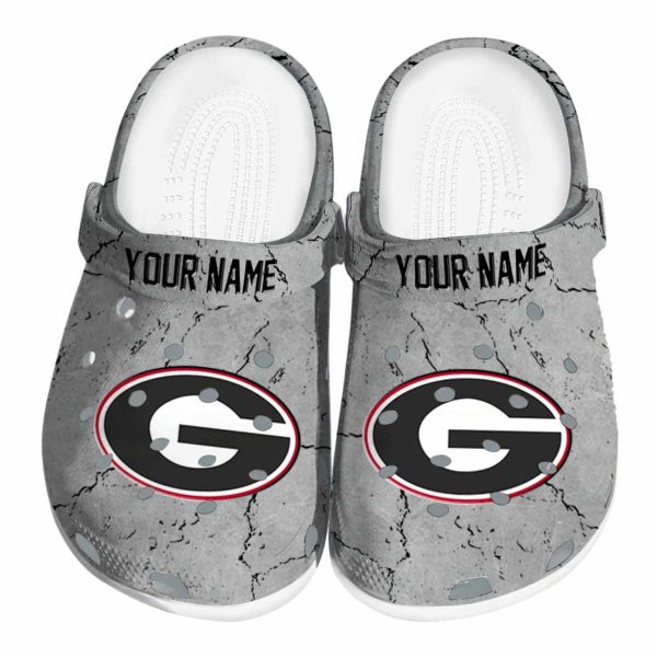 Custom Georgia Bulldogs Cracked Texture Crocs Best selling