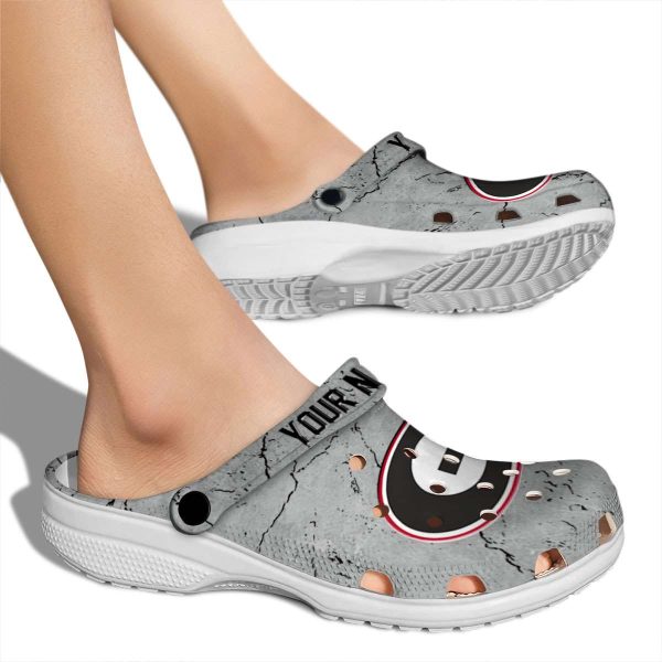 Custom Georgia Bulldogs Cracked Texture Crocs High quality