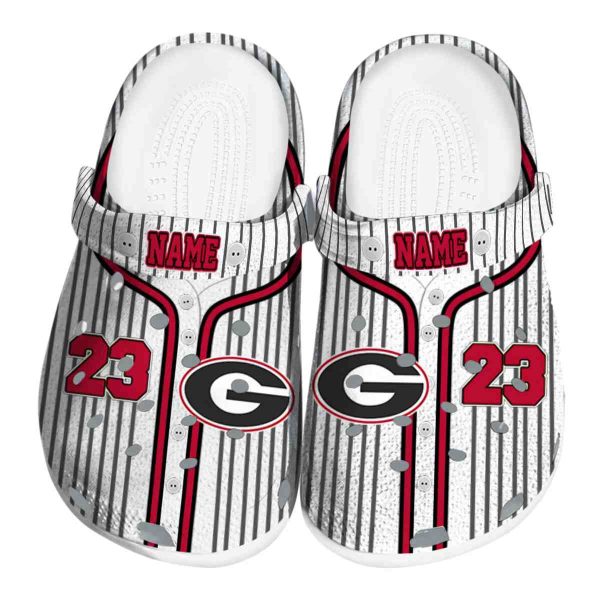 Custom Georgia Bulldogs Pinstripe Pattern Crocs Best selling