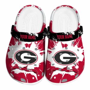 Custom Georgia Bulldogs Splatter Pattern Crocs Best selling