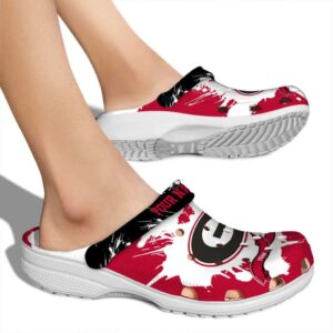Custom Georgia Bulldogs Splatter Pattern Crocs High quality