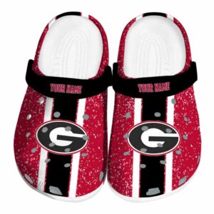 Custom Georgia Bulldogs Vertical Stripes Crocs Best selling