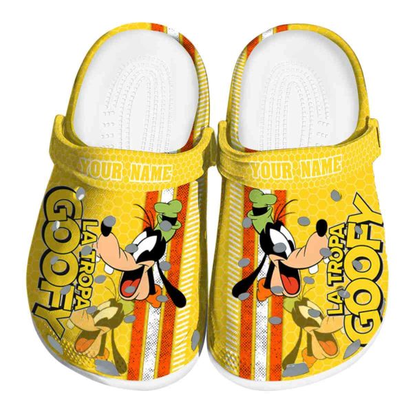 Custom Goofy Contrasting Stripes Crocs Best selling