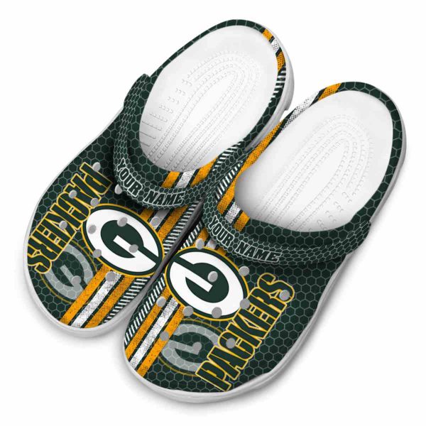 Custom Green Bay Packers Contrasting Stripes Crocs Trendy