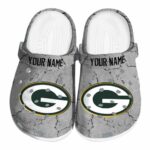 Custom Green Bay Packers Cracked Texture Crocs Best selling