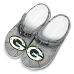 Custom Green Bay Packers Cracked Texture Crocs Best selling