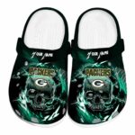 Custom Green Bay Packers Gothic Skull Clog 1 Custom Green Bay Packers Gothic Skull Crocs Best selling