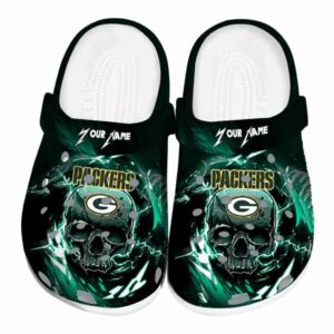 Custom Green Bay Packers Gothic Skull Crocs Best selling
