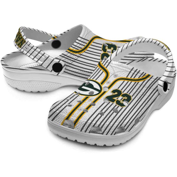 Custom Green Bay Packers Pinstripe Pattern Crocs Latest Model