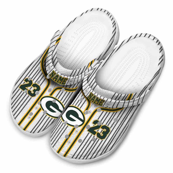 Custom Green Bay Packers Pinstripe Pattern Crocs Trendy