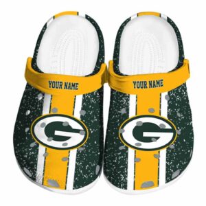 Custom Green Bay Packers Vertical Stripes Crocs Best selling