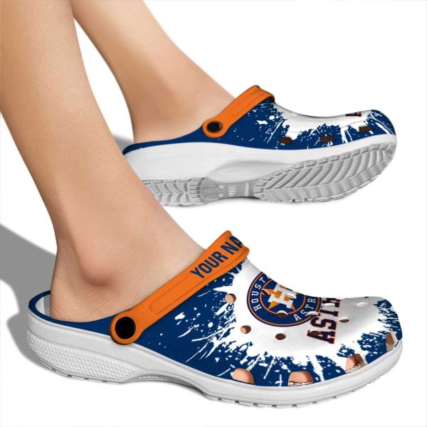 Custom Houston Astros Splash Art Crocs High quality