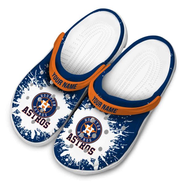 Custom Houston Astros Splash Art Crocs Trendy