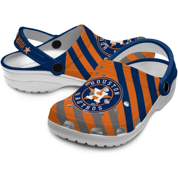 Custom Houston Astros Star Spangled Graphic Crocs Latest Model
