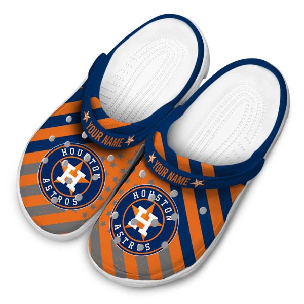 Custom Houston Astros Star Spangled Graphic Crocs Trendy