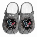 Custom Houston Texans Cracked Ground Texture Crocs Best selling