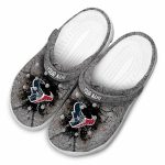 Custom Houston Texans Cracked Ground Texture Crocs Trendy