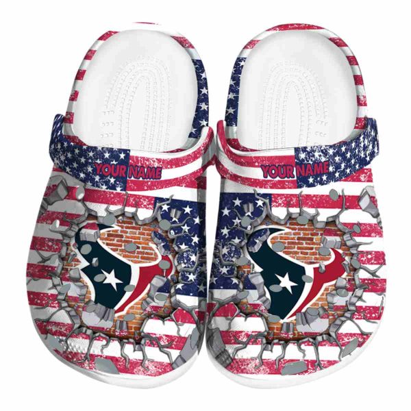 Custom Houston Texans Freedom Splinter Crocs Best selling