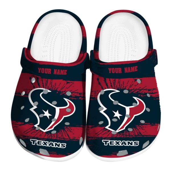 Custom Houston Texans Paint Splatter Graphics Crocs Best selling