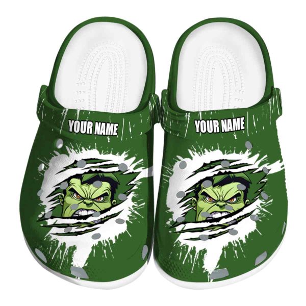 Custom Hulk Splash Motif Background Crocs Best selling