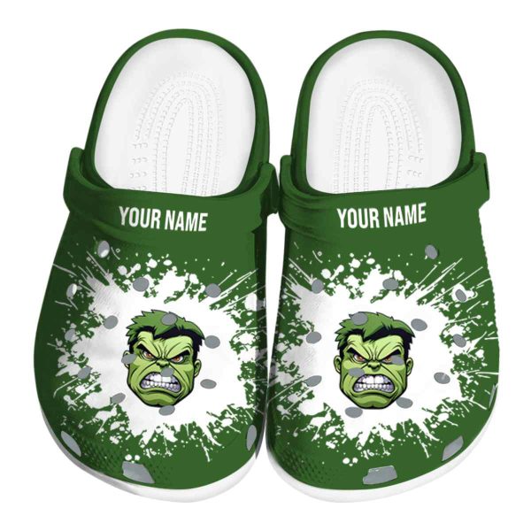 Custom Hulk Splatter Background Crocs Best selling