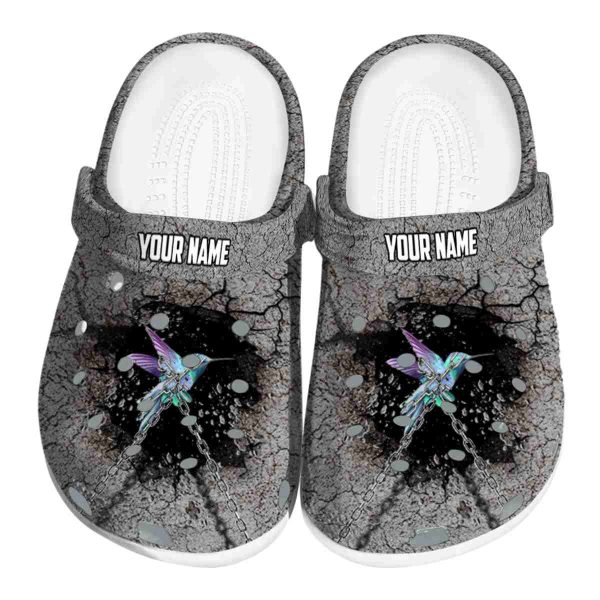 Custom Hummingbird Cracked Ground Texture Crocs Best selling