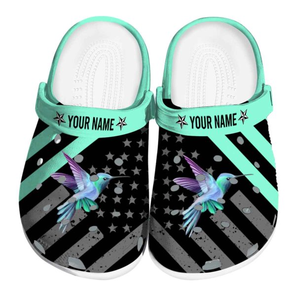 Custom Hummingbird Star Spangled Graphic Crocs Best selling