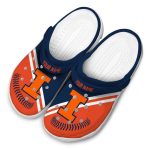 Custom Illinois Fighting Illini Baseball Motif Crocs Trendy